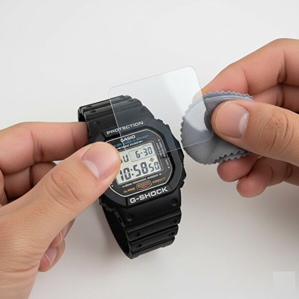 Casio DW-5610 Uyumlu 3 Adet Şeffaf Ekran Koruyucu Nano Jelatin