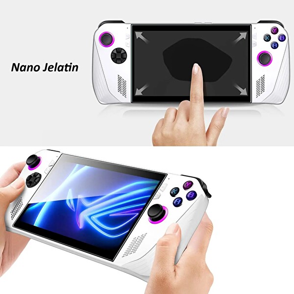 Rova Asus RC73YA-ROG Xbox Ally 2025 Uyumlu Ekran Koruyucusu Nano Jelatin