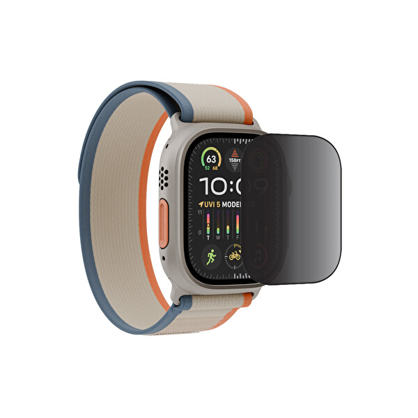 IPG Apple Watch Ultra için Privacy Gizlilik (Anti-Spy) 2 Adet Mat Yandan Görünmeyi Engeller Ekran Koruyucu