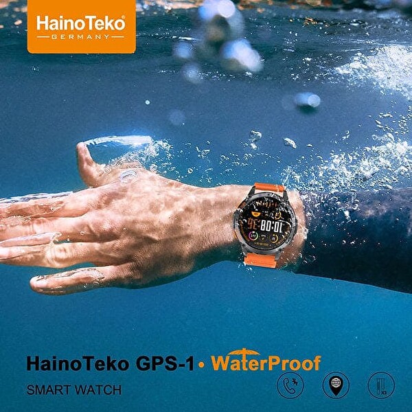 Haino Teko GPS-1 Amoled Ekran Su Geçirmez Dahili GPS Dahili Fener Akıllı Saat