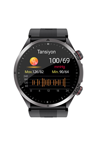 Spovan Electro Pro 2 Hava Basınçlı Tansiyon NFC Sesli Görüşme EKG Türkçe Akıllı Saat
