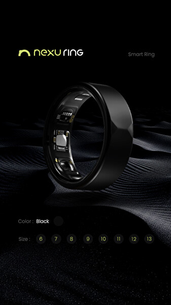 NexuRing Titanyum Akıllı Yüzük - Black8