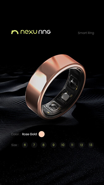NexuRing Titanyum Akıllı Yüzük - RoseGold8