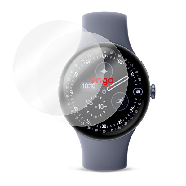 Engo Google Pixel Watch 3 45mm TPU Ekran Koruyucu Şeffaf 2 Adet