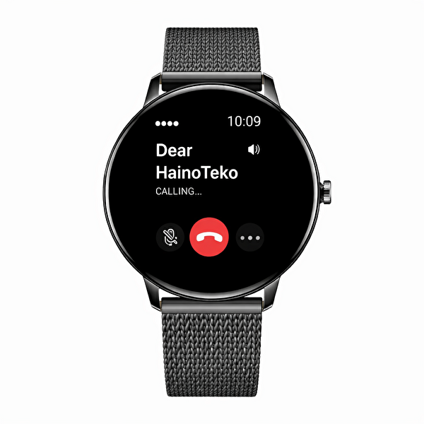 Haino Teko 27 Waterproof Akıllı Saat AMOLED Ekran Bluetooth Arama 3 Kordon Set Siyah