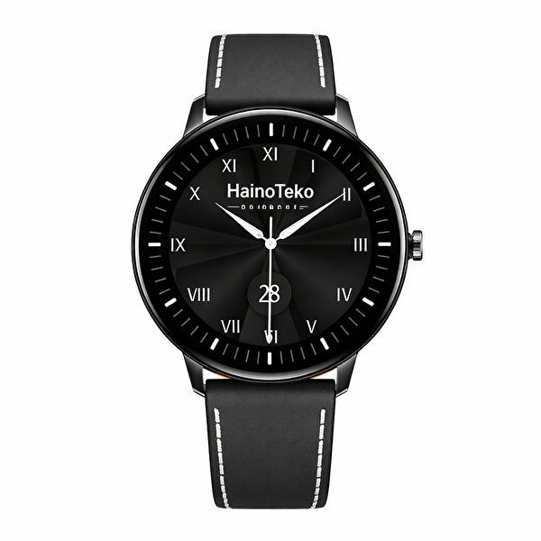 Haino Teko 27 Waterproof Akıllı Saat AMOLED Ekran Bluetooth Arama 3 Kordon Set Siyah