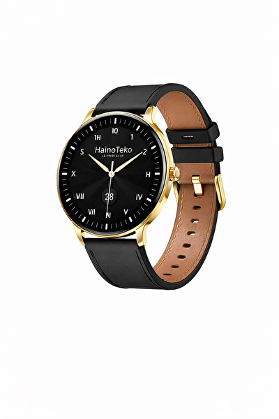 Haino Teko 27 Waterproof Akıllı Saat AMOLED Ekran Bluetooth Arama 3 Kordon Set Gold