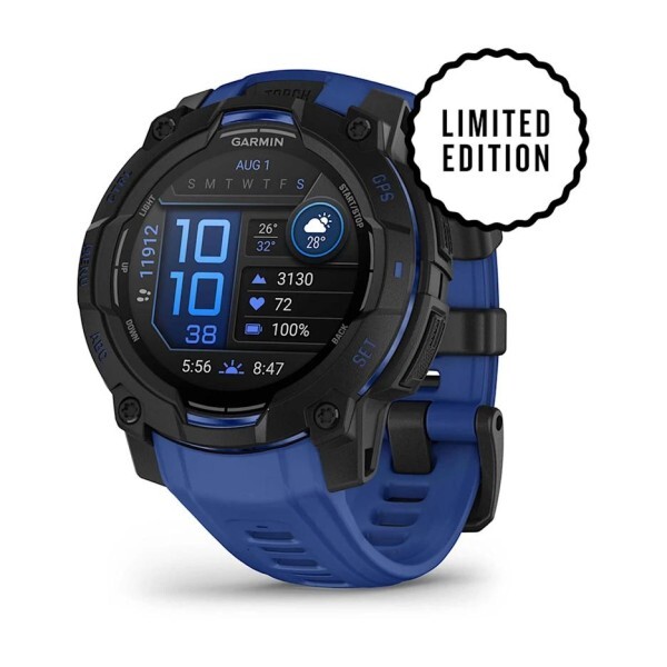 Garmin Instinct3 45 MM Amoled Blackwith Bolt Blue B Akıllı Saat