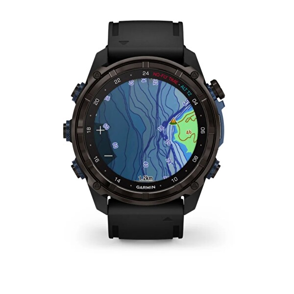 Garmin Descent MK3İ 51 MM Karbon Gri DLC Titanyum Siyah Silikon Kayışlı Akıllı Saat