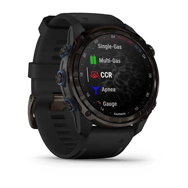 Garmin Descent MK3İ 51 MM Karbon Gri DLC Titanyum Siyah Silikon Kayışlı Akıllı Saat