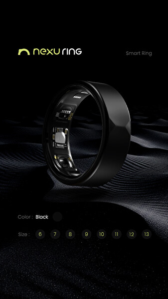 NexuRing Titanyum Akıllı Yüzük - Siyah13