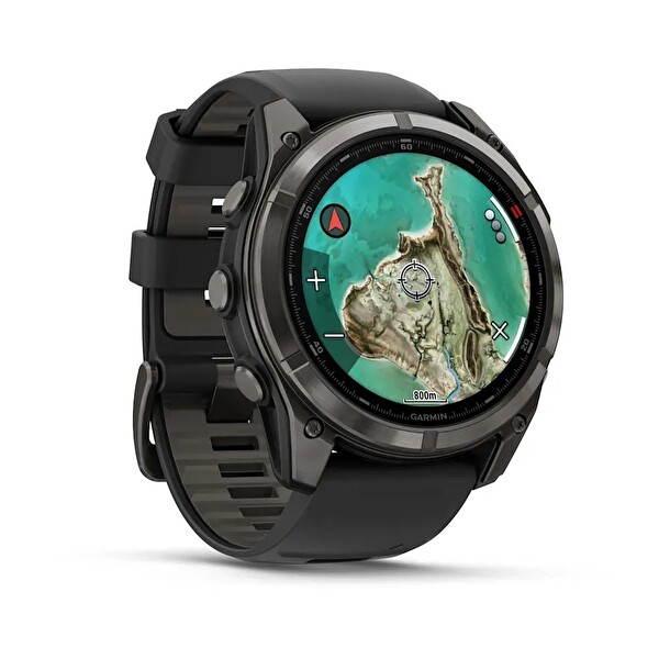Garmin Fenix 8 - 51 MM Microled Sapphire Karbon Gri DLC Titanyum Siyah Çakıl Grisi Silikon Kayışlı Akıllı Saat