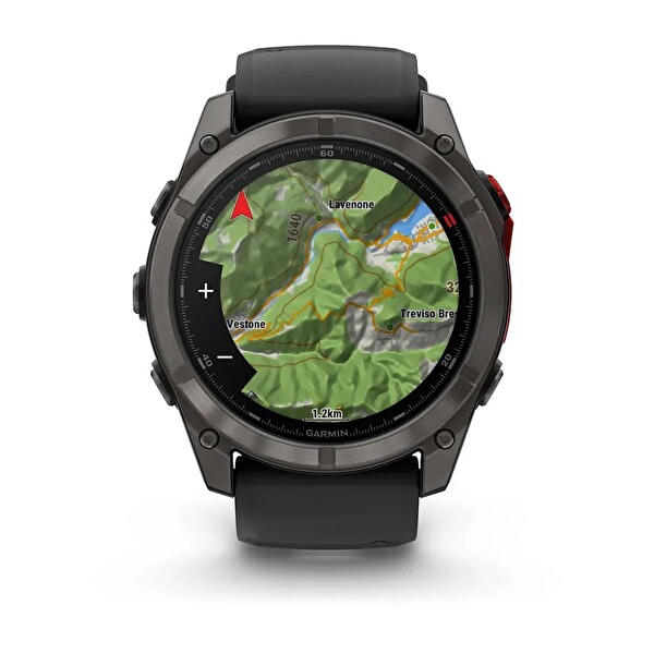 Garmin Fenix 8 - 51 MM Microled Sapphire Karbon Gri DLC Titanyum Siyah Çakıl Grisi Silikon Kayışlı Akıllı Saat