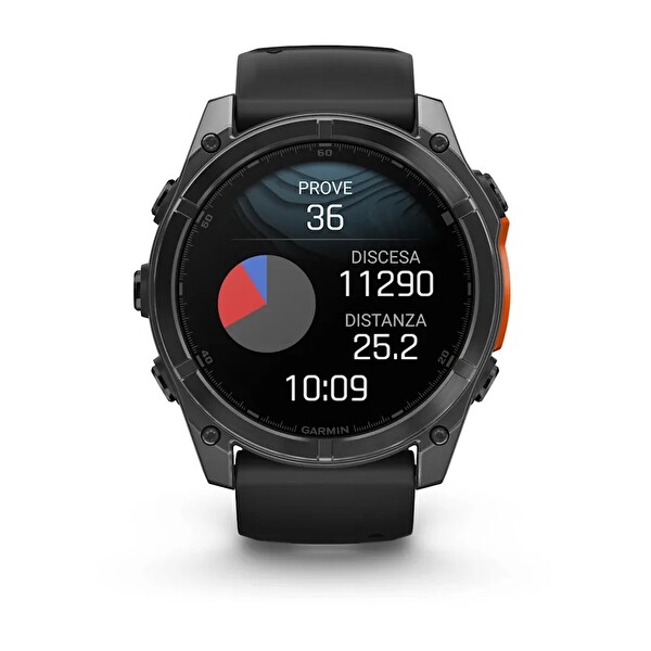 Garmin Fenix 8 - 51 MM Microled Sapphire Karbon Gri DLC Titanyum Siyah Çakıl Grisi Silikon Kayışlı Akıllı Saat