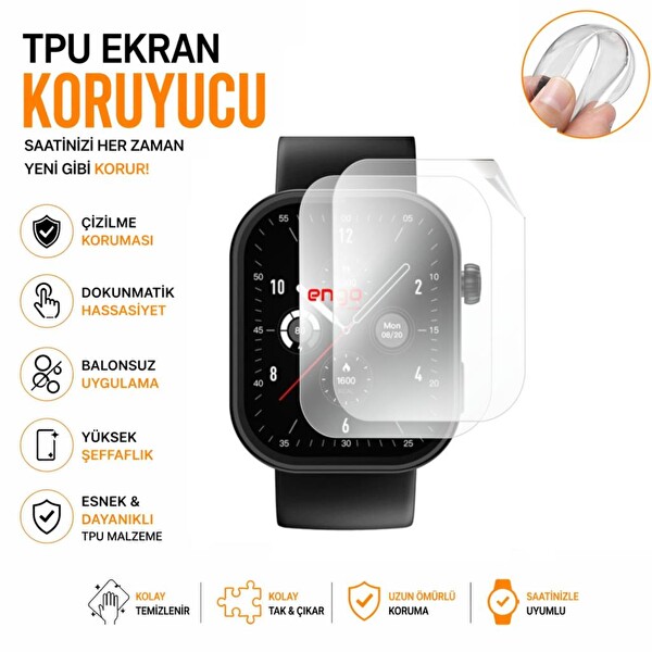 Engo Zeblaze GTS 3 Ekran Koruyucu TPU Şeffaf Film 2 Adet