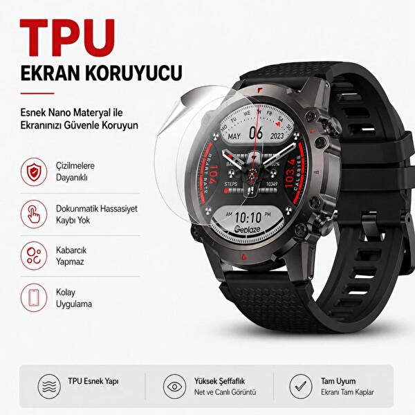 Engo Zeblaze Vibe 7 Ekran Koruyucu TPU Şeffaf 2 Adet