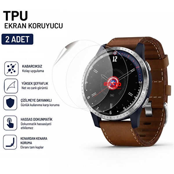 Engo Garmin Legacy Hero Uyumlu Ekran Koruyucu TPU Şeffaf Film 2 Adet