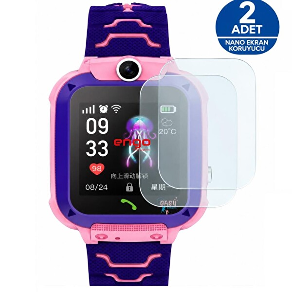 Engo BabySmart Q12 Uyumlu Ekran Koruyucu Nano Şeffaf 2 Adet