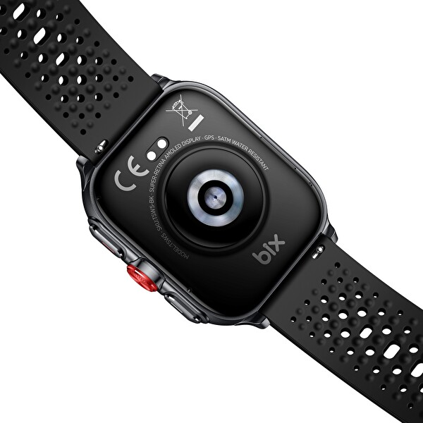 Bix TSW5 53mm 2.01 inç Super Retina AMOLED GPS AI Yapay Zeka Bluetooth Aramalı Nabız SpO2 Ölçer Akıllı Saat