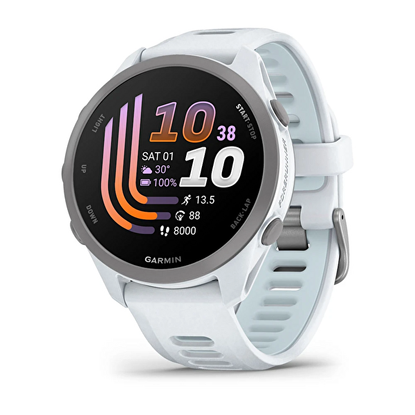 Garmin Forerunner 170 Music Beyaz Bulut Mavisi Kayışlı Akıllı Saat