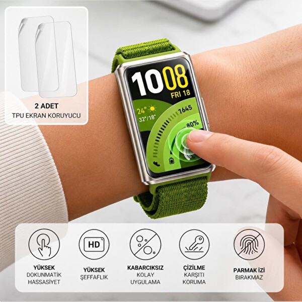 Engo Huawei Band 11 Pro Ekran Koruyucu TPU Şeffaf Film 2 Adet