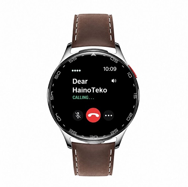 Haino Teko Watch Ultra 12 Gümüş Kasa Kulaklıklı 1 Kasa 3 Değiştirilebilir Kordon Bluetooth Akıllı Saat