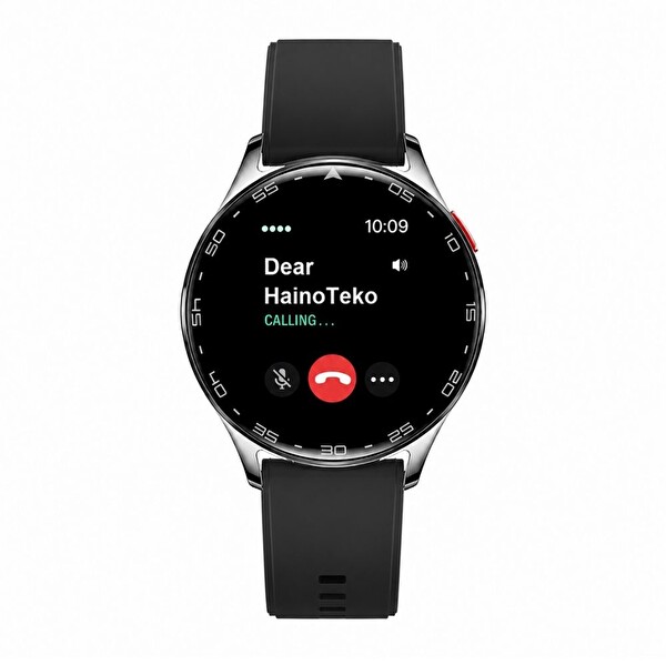 Haino Teko Watch Ultra 12 Gümüş Kasa Kulaklıklı 1 Kasa 3 Değiştirilebilir Kordon Bluetooth Akıllı Saat
