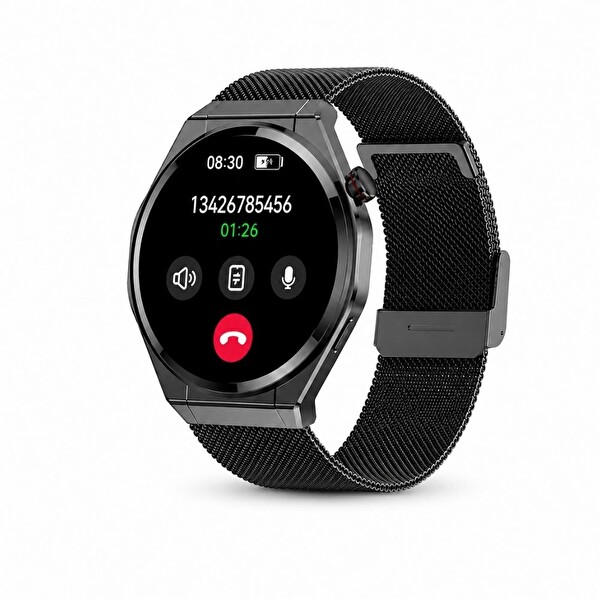 Haino Teko 30 Siyah Kasa 1 Kasa 3 Değiştirilebilir Kordon Amoled Ekran Bluetooth Arama Özellikli Akıllı Saat