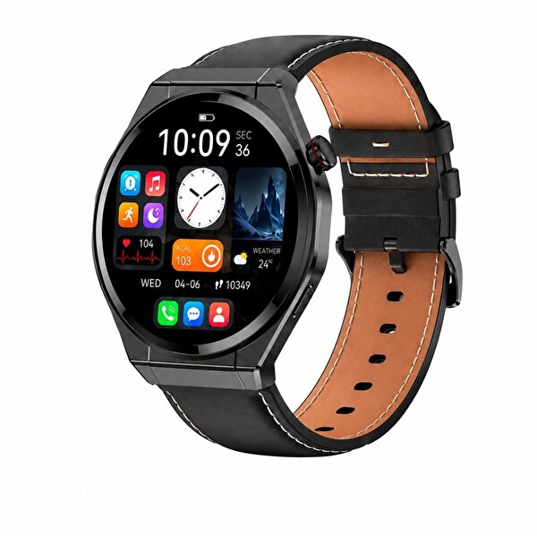 Haino Teko 30 Siyah Kasa 1 Kasa 3 Değiştirilebilir Kordon Amoled Ekran Bluetooth Arama Özellikli Akıllı Saat