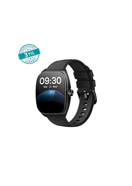 Ttec Tempus Pro 47 MM Kavisli Amoled Ekranlı Siyah Alüminyum Kasa Sesli Görüşme Özelliği Akıllı Saat
