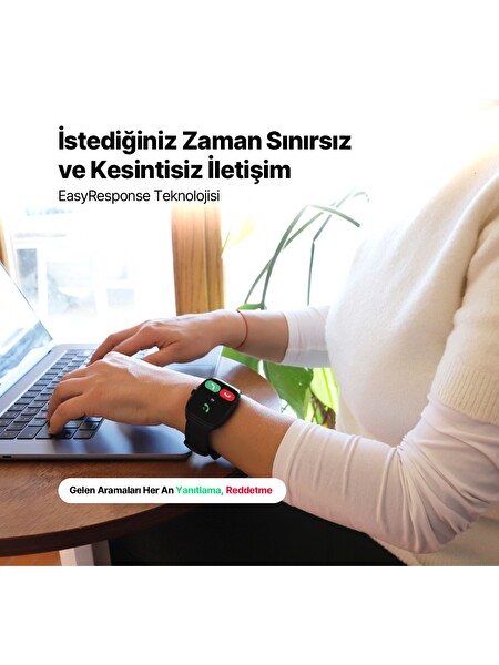 Ttec Tempus Pro 47 MM Kavisli Amoled Ekranlı Siyah Alüminyum Kasa Sesli Görüşme Özelliği Akıllı Saat