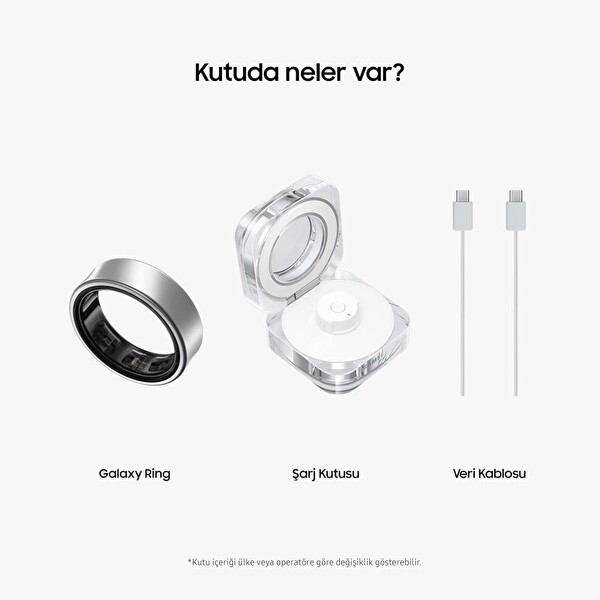 Samsung Galaxy Ring Gümüş Titanyum Yüzük Ölçüsü 7 17.3 MM