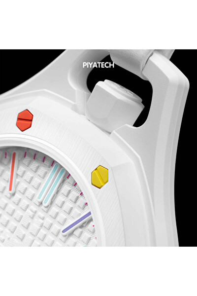 Piyatech Royal Pop Beyaz Renkli Sekizgen Hemşire Cep Saati Askılı Anahtarlık Çanta ve Pantolon Aksesuarı Unisex Saat