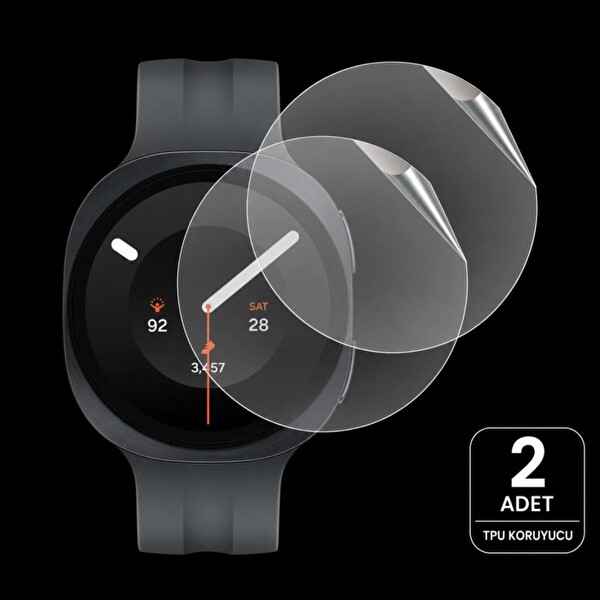 Engo Samsung Galaxy Watch 9 40mm İle Uyumlu Ekran Koruyucu TPU Tam Kaplayan Akıllı Saat Koruması - 2 Adet