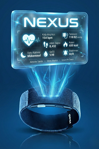 Spovan Nexus EKG Tansiyon Nabız Aktivite Takibi Akıllı Bileklik