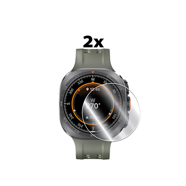 IPG Samsung Galaxy Watch Ultra 2 İçin HydroGel İnce TPU Ekran Koruyucu Esnek Çizilmeye Dayanıklı 2 Adet