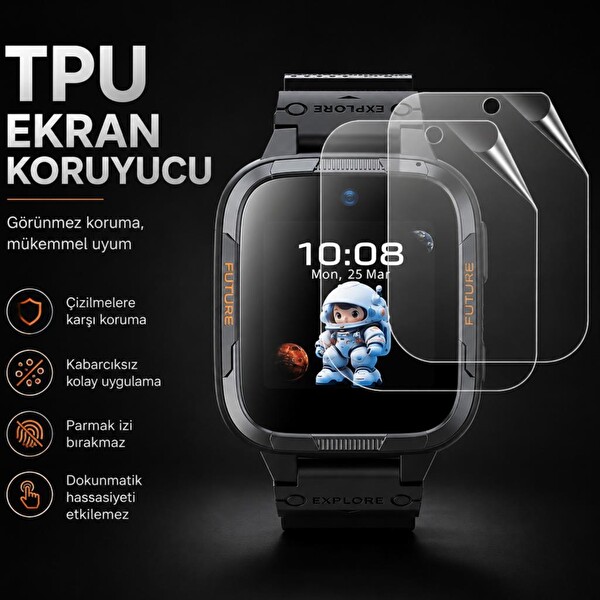 Engo Honor Choice Kids Watch Plus Uyumlu TPU 5504AHPQ Tam Kaplayan Çizilmeye Dayanıklı Akıllı Saat Koruması - 2 Adet