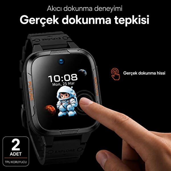 Engo Honor Choice Kids Watch Plus Uyumlu TPU 5504AHPQ Tam Kaplayan Çizilmeye Dayanıklı Akıllı Saat Koruması - 2 Adet