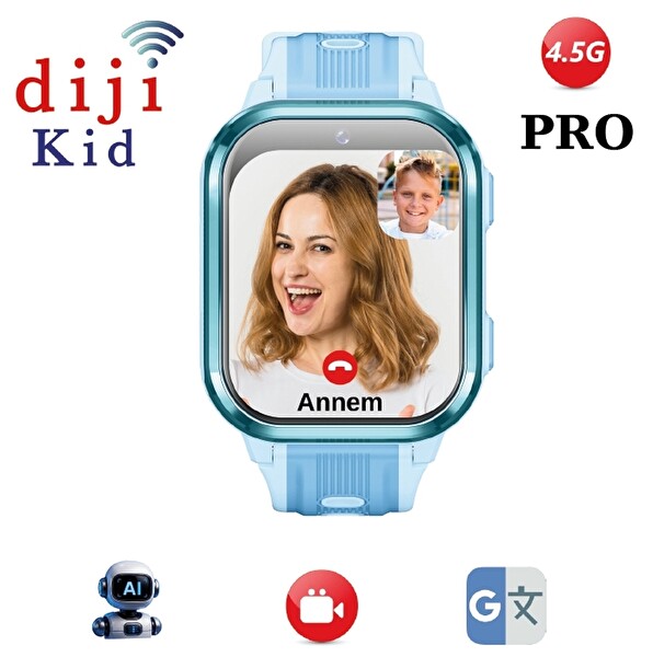 Dijikid 4.5G Pro Akıllı Çocuk Saati Mavi