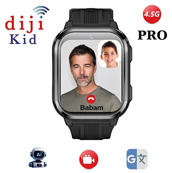 Dijikid 4.5G Pro Siyah Akıllı Çocuk Saati