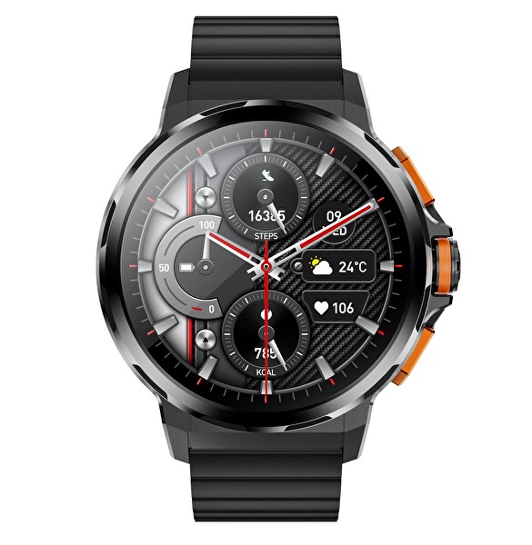 Başkenttekno SK43 Sports Watch Series AMOLED 48 MM 3 Kordonlu iPhone Android Uyumlu Akıllı Saat Siyah