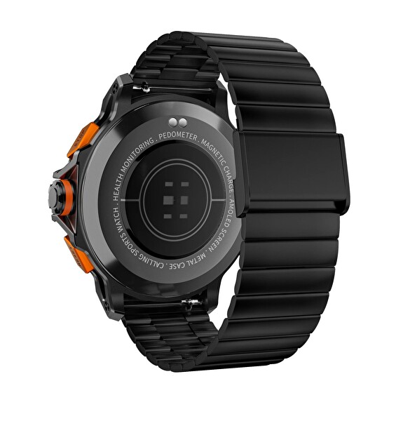 Başkenttekno SK43 Sports Watch Series AMOLED 48 MM 3 Kordonlu iPhone Android Uyumlu Akıllı Saat Siyah