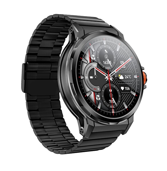 Başkenttekno SK43 Sports Watch Series AMOLED 48 MM 3 Kordonlu iPhone Android Uyumlu Akıllı Saat Siyah