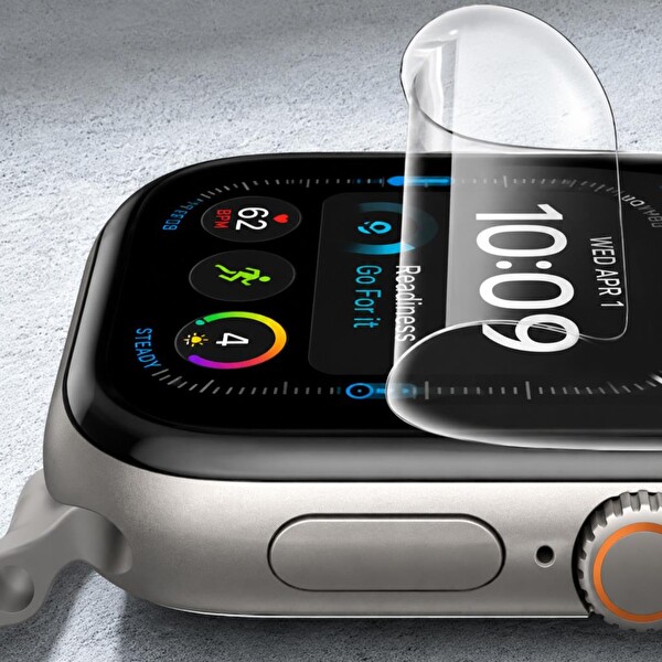Engo Apple Watch Series 12 46mm İle Uyumlu Ekran Koruyucu A3587 TPU Şeffaf Çizilmeye Dayanıklı Esnek Yapı - 2 Adet