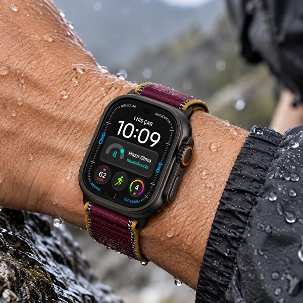 Engo Apple Watch Ultra 4 49mm İle Uyumlu Ekran Koruyucu A3579 Nano Parlak 9H Esnek Cam Çizilmeye Dayanıklı