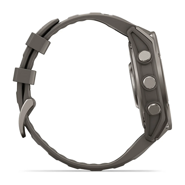 Garmin Fenix 9 47 MM Titanyum Çakıl Grisi Silikon Kayışlı Akıllı Saat