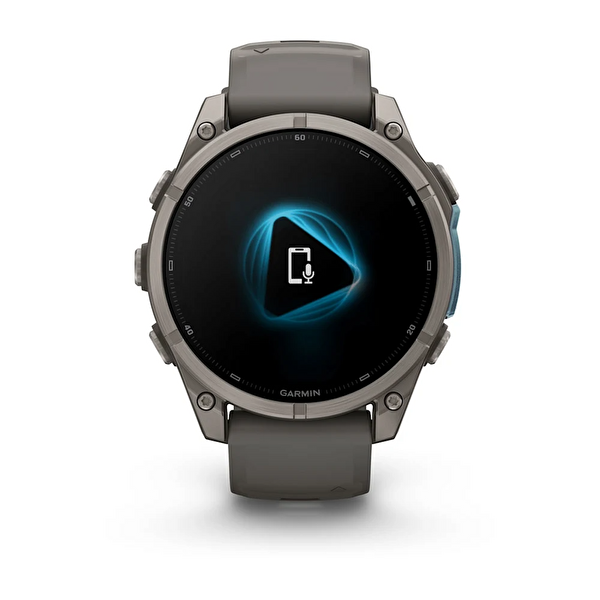 Garmin Fenix 9 47 MM Titanyum Çakıl Grisi Silikon Kayışlı Akıllı Saat