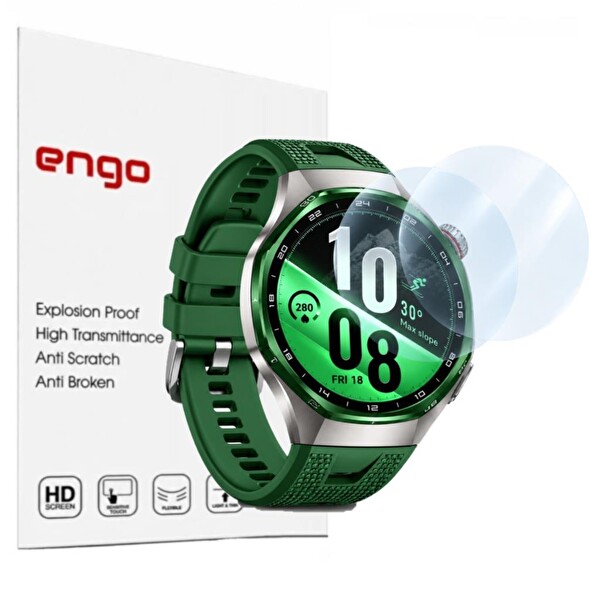 Engo Huawei Watch GT 7 Pro ile Uyumlu Ekran Koruyucu Nano Parlak Çizilmeye Dayanıklı Akıllı Saat Koruması