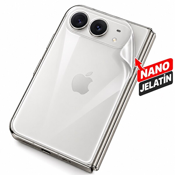 Rova iPhone Duo Uyumlu Ön Arka Tam Kaplama Body Ultra Şeffaf Nano Jelatin Ekran Koruyucu