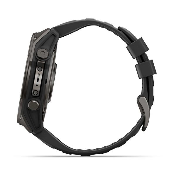 Garmin Fenix 9 51mm DLC Titanyum Siyah Silikon Kayışlı Akıllı Saat